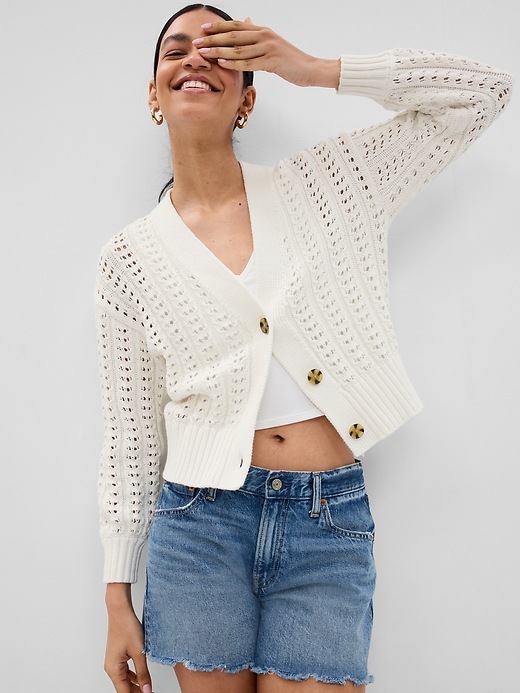 Image number 1 showing, Crochet Cardigan