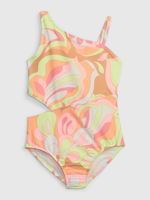 View large product image 1 of 1. Kids Cutout Swim One-Piece