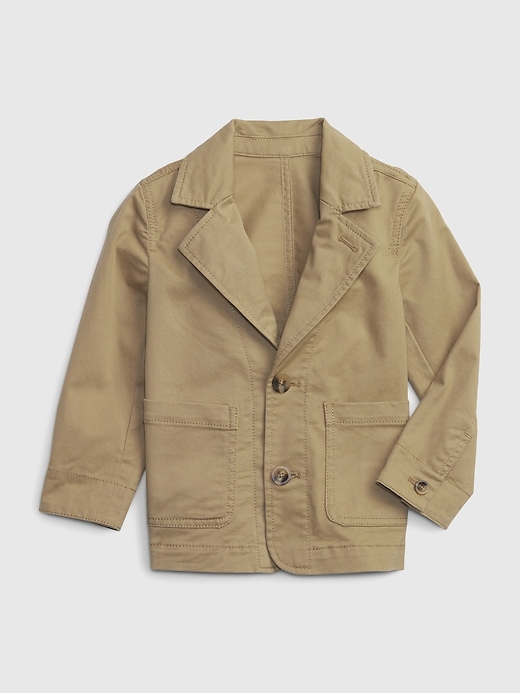 1 of 8 showing, with the color new british khaki beige of product Toddler Khaki Blazer