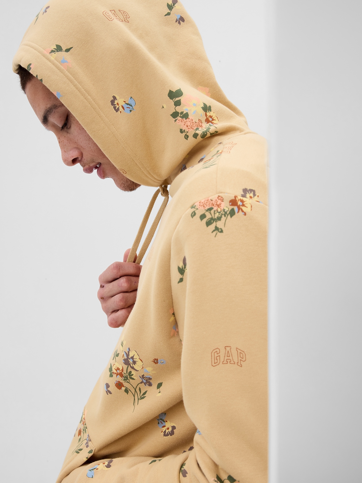 Allover Floral Gap Logo Hoodie Gap