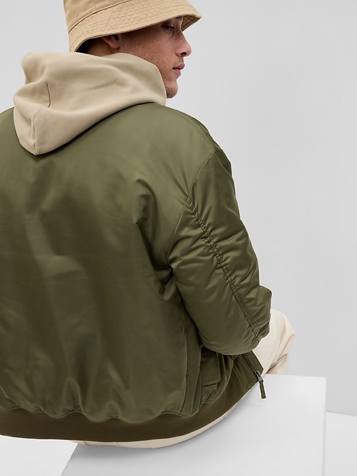 2 of 8 showing, with the color jungle green of product Bomber Jacket