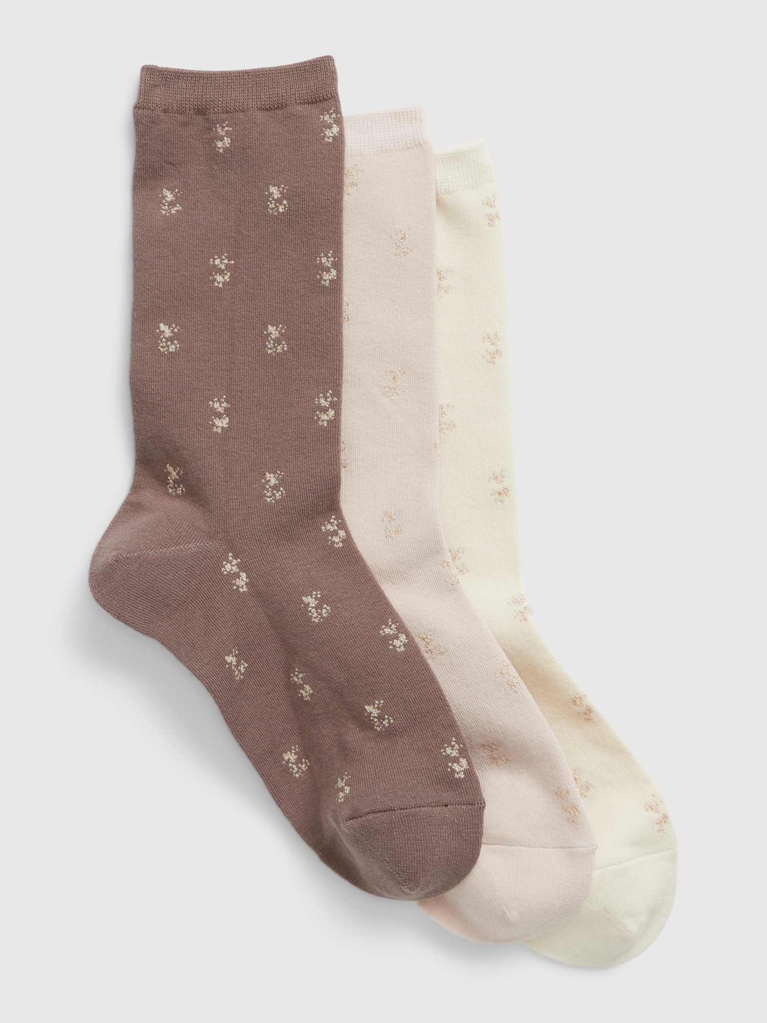 Gap Crew Socks (3-Pack) beige. 1