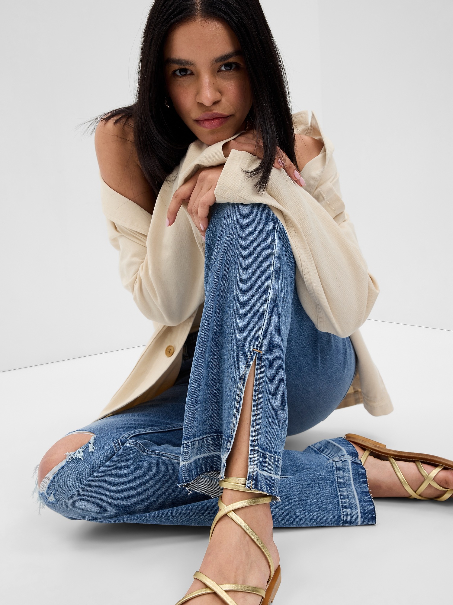 Mid Rise Organic Cotton '90s Loose Jeans with Washwell Gap