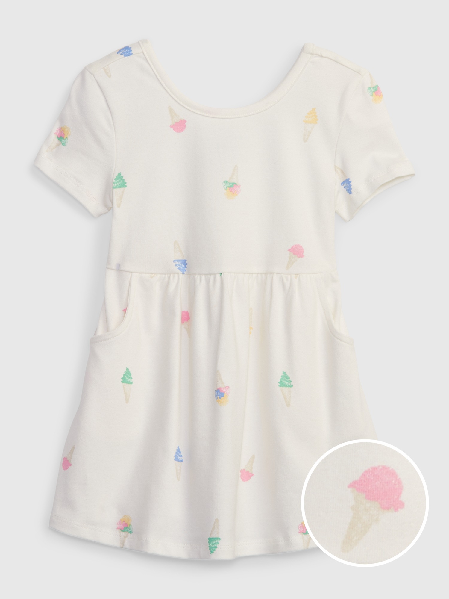 Gap Toddler Organic Cotton Mix And Match Skater Dress In Ice Cream Cone