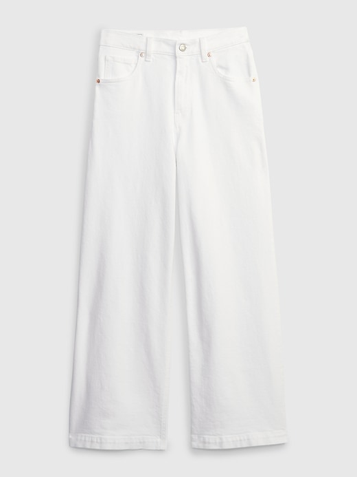 Image number 6 showing, High Rise Stride Wide-Leg Ankle Jeans