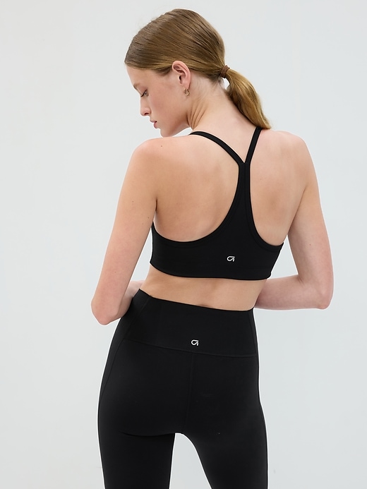 2 of 8 showing, with the color black of product GapFit Power Medium Impact Sports Bra