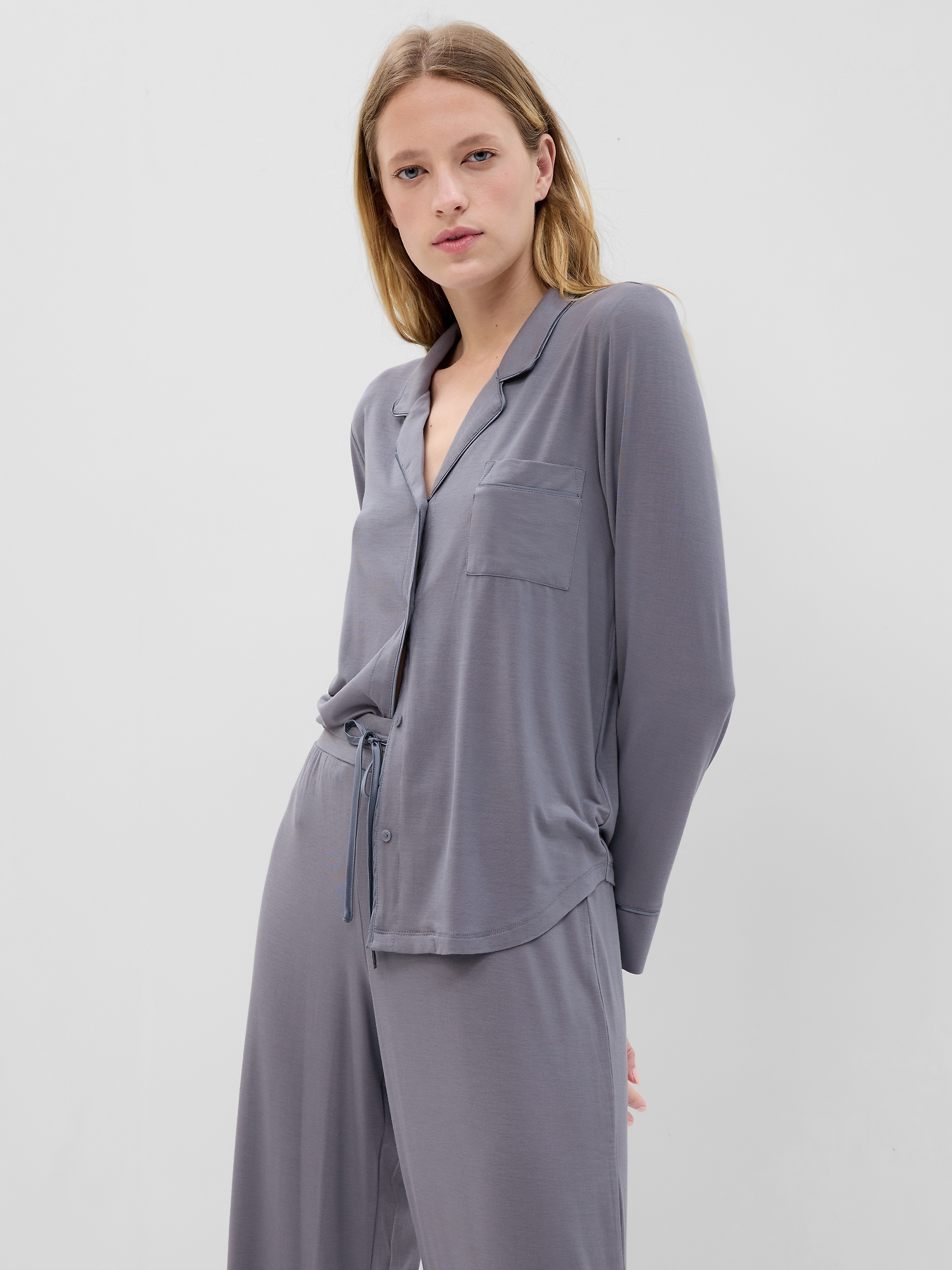 Gap Lenzing3 Tencel3 Modal Pajama Shirt In Mercury Grey