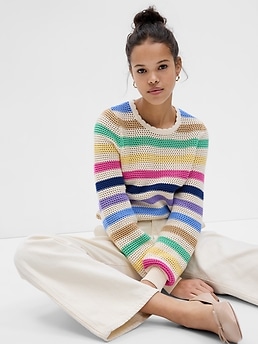 Gap womens striped shop sweater