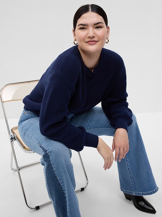 Image number 5 showing, Shaker-Stitch Crewneck Sweater