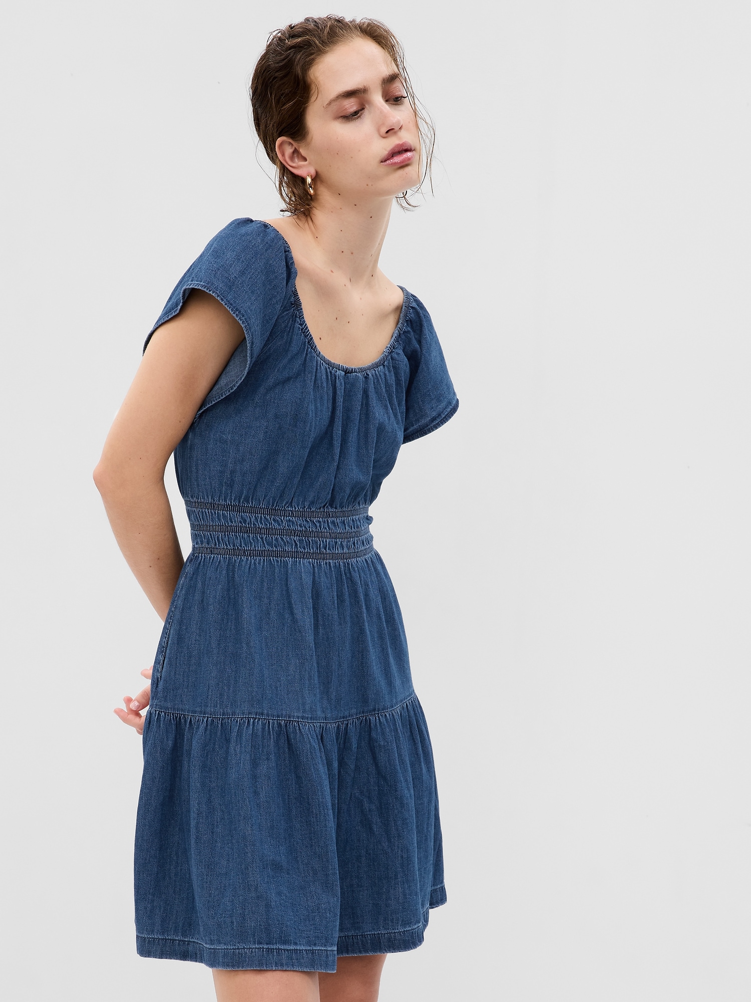 Chambray Dress Gap atelieryuwa.ciao.jp