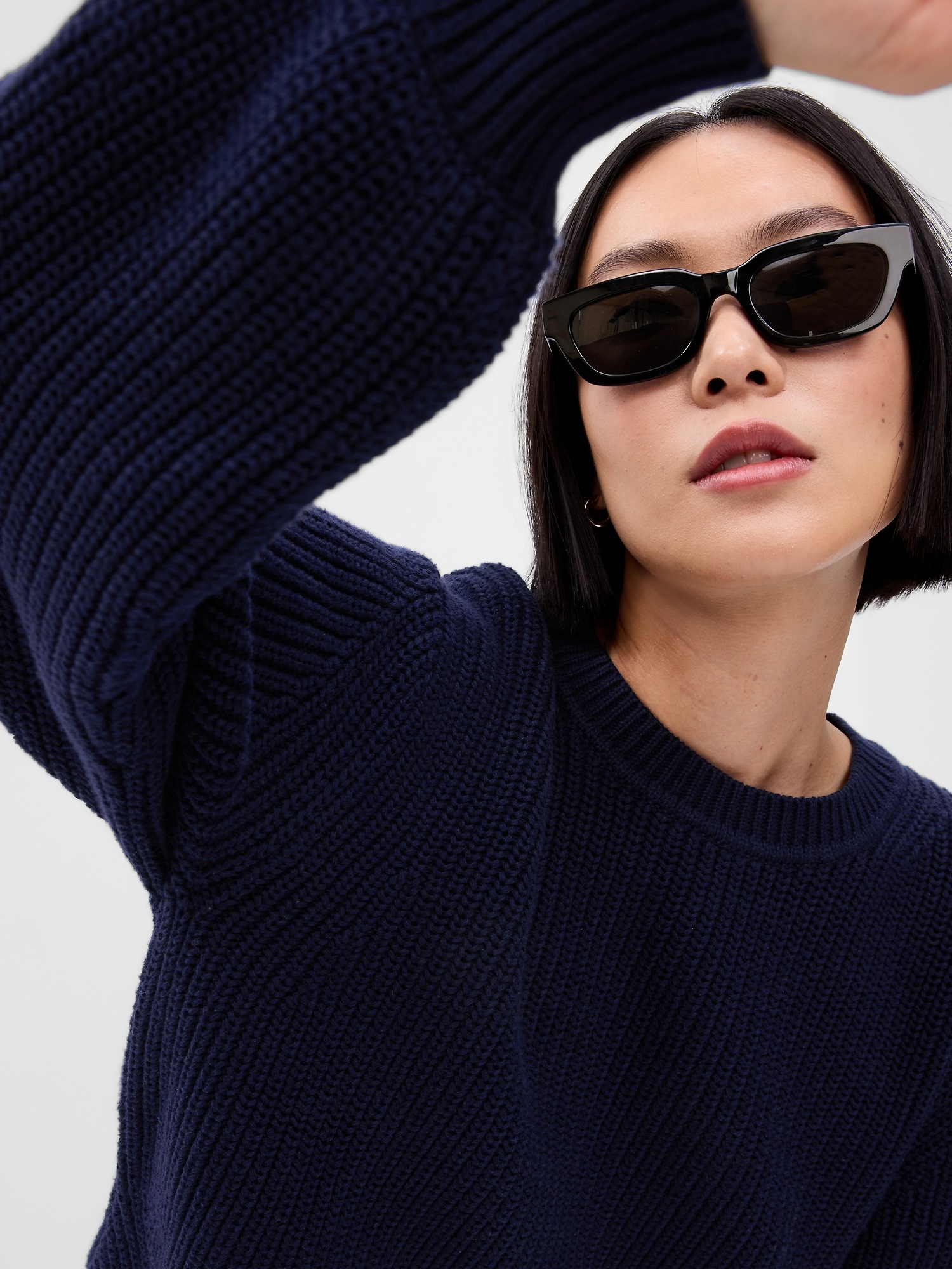Shaker Stitch Crewneck Sweater Gap