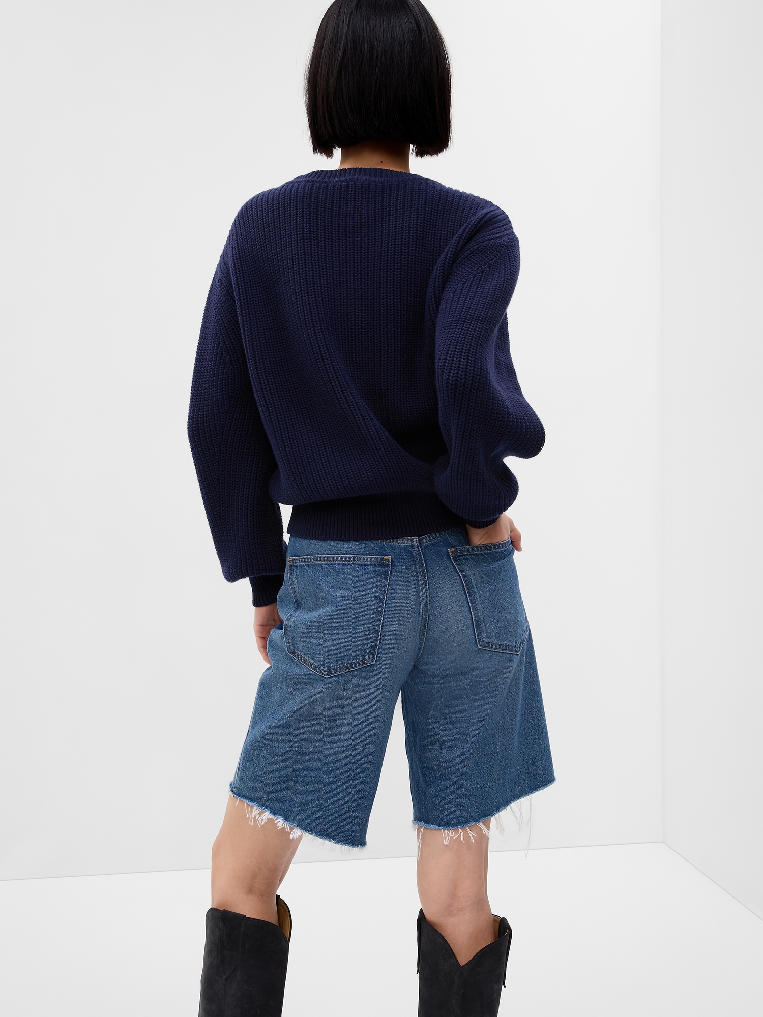 Shaker-Stitch Crewneck Sweater | Gap