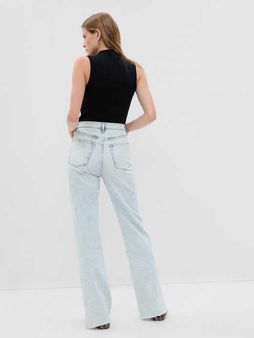 2 of 8 showing, with the color light indigo destroy of product High Rise '90s Loose Jeans
