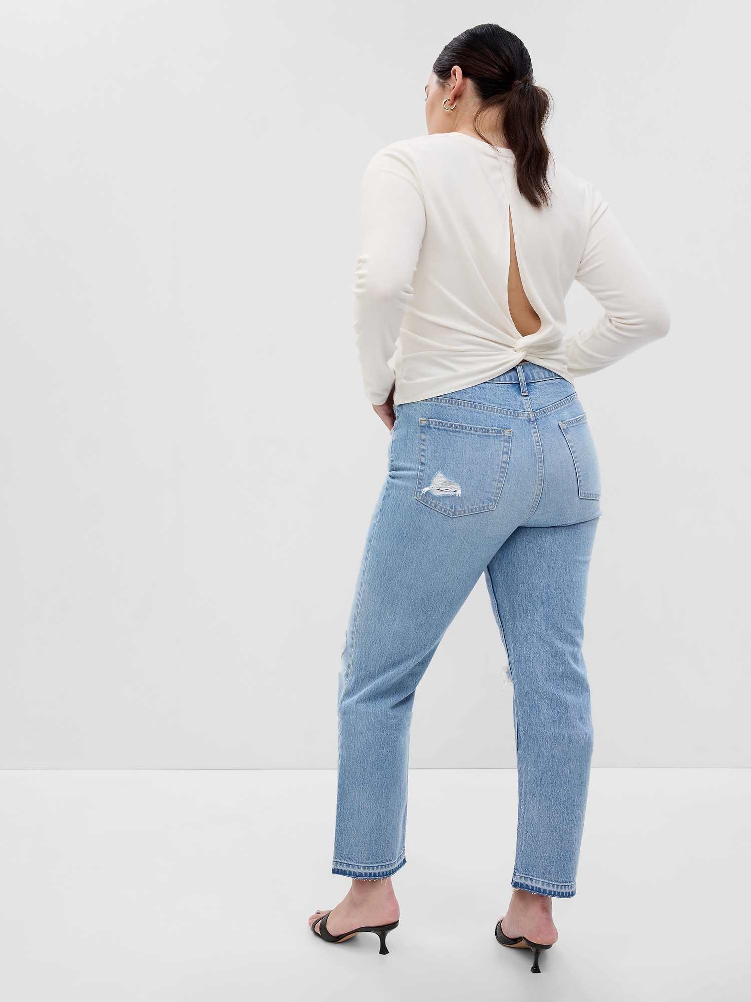 High Rise Cheeky Straight Jeans | Gap