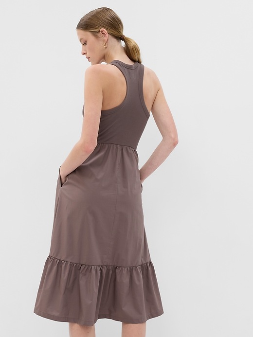 Mixed Media Midi Dress Gap