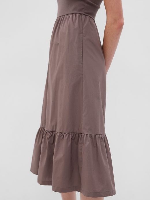 strapless drop waist maxi dress in cream Flowing Dropped Waist Maxi Dress - Cream main image 0