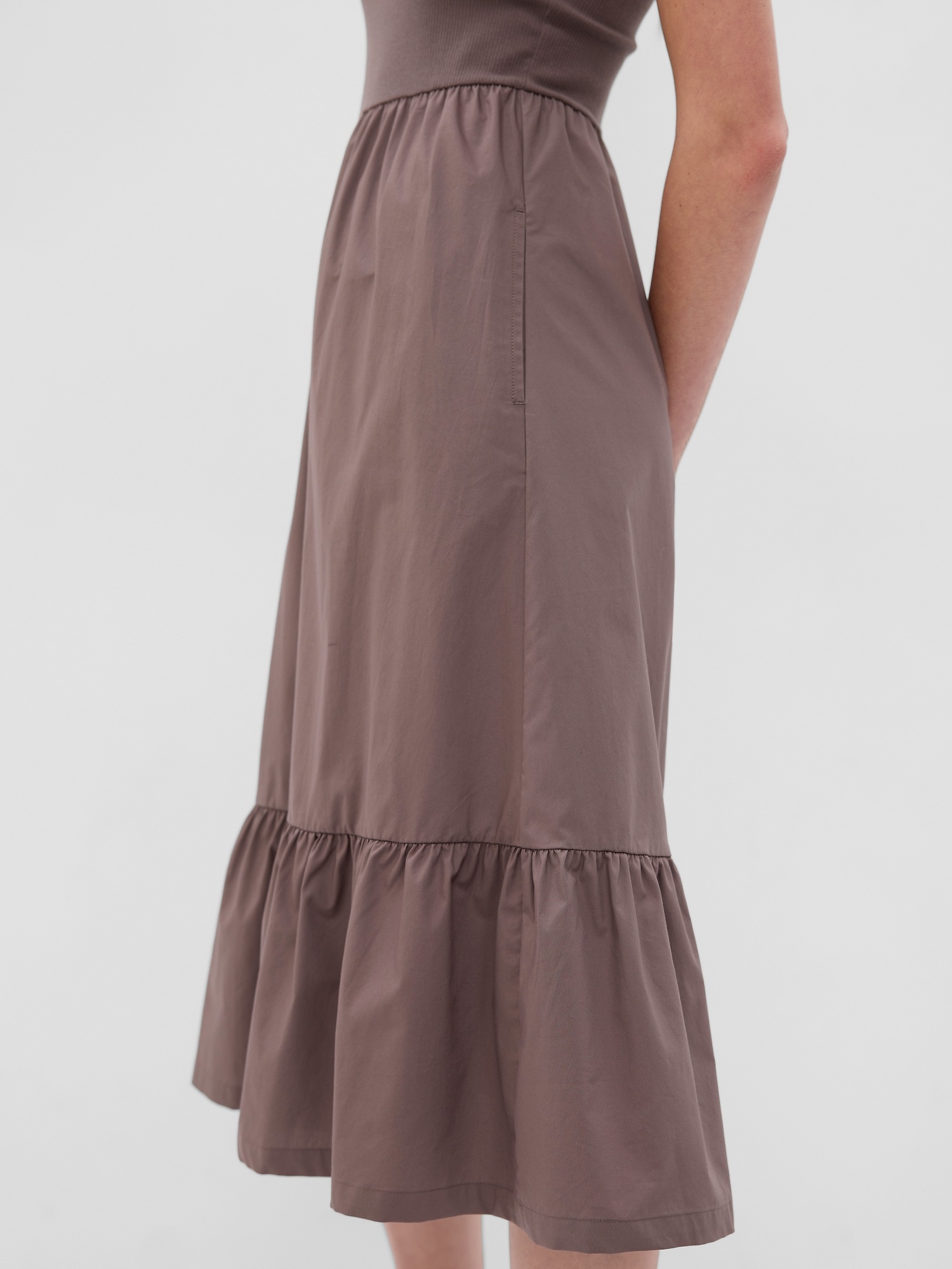 Mixed Media Midi Dress Gap