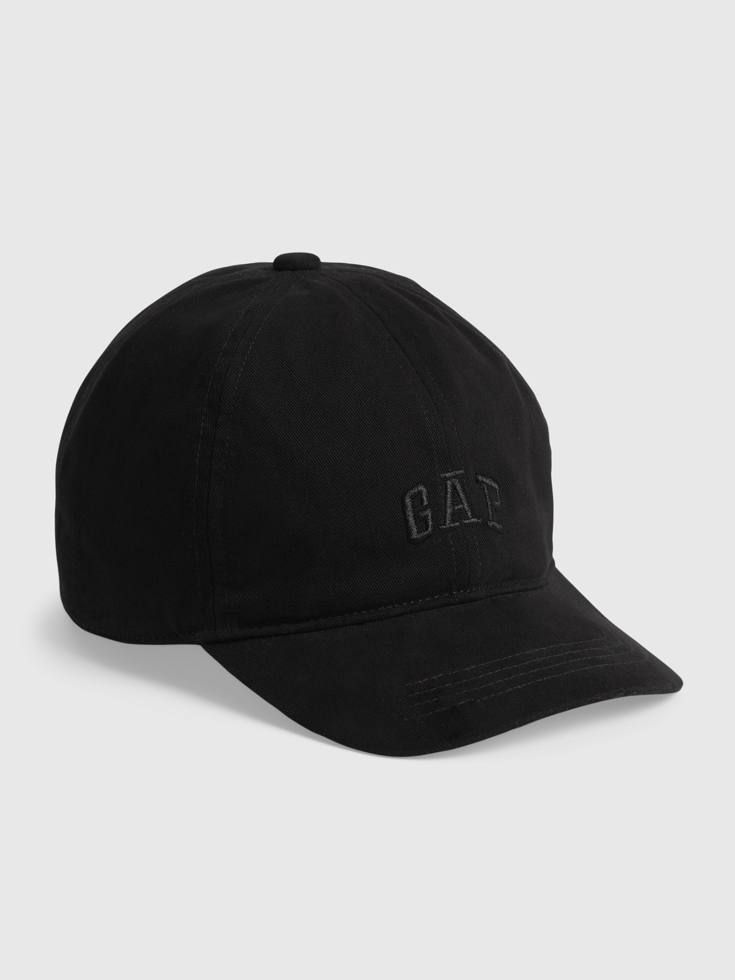 Gap Kids Organic Cotton Gap Arch Logo Baseball Hat black. 1