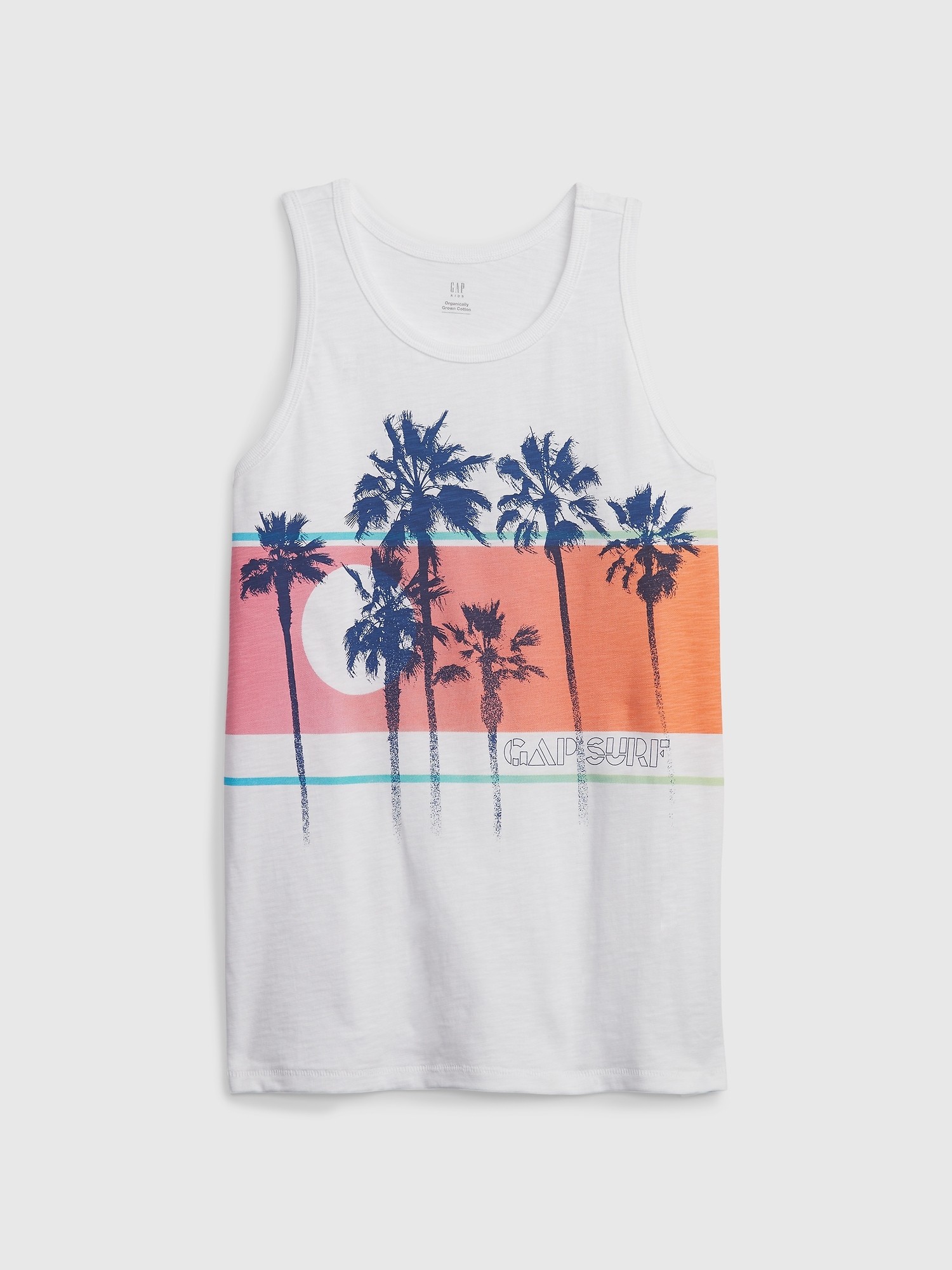 Gap Kids 100% Organic Cotton Graphic Tank Top white. 1 Gap Kids 100% Organic Cotton Graphic Tank Top white. 1