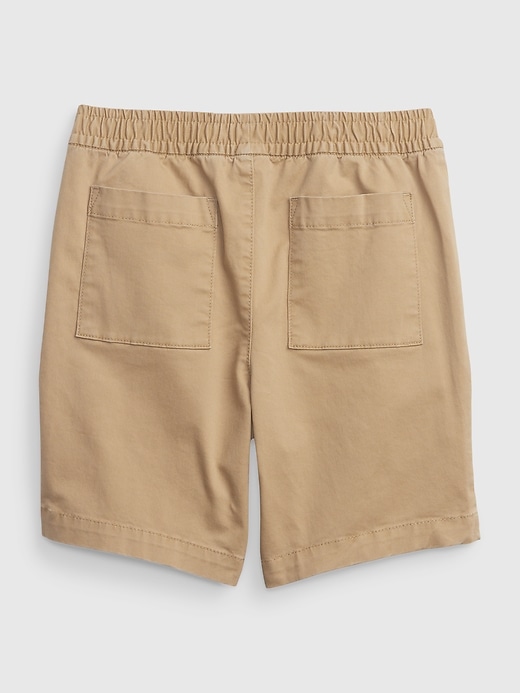 2 of 8 showing, with the color khaki of product Kids Easy Pull-On Shorts (2-Pack)