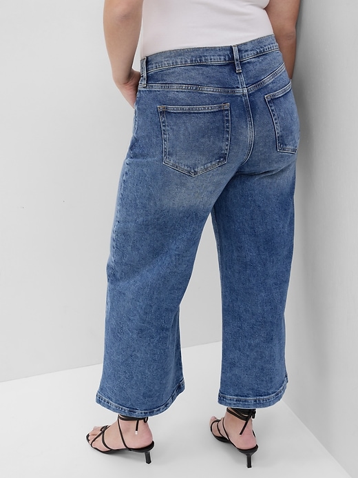 Image number 5 showing, High Rise Stride Wide-Leg Ankle Jeans with Washwell