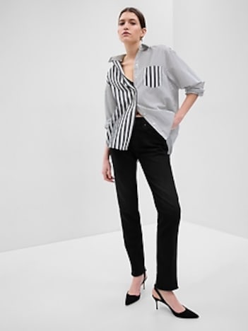 Mid Rise Girlfriend Jeans