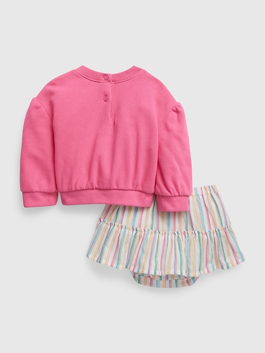 2 of 8 showing, with the color SP FEB MULTI STRIPE of product Baby Gap Logo Oufit Set