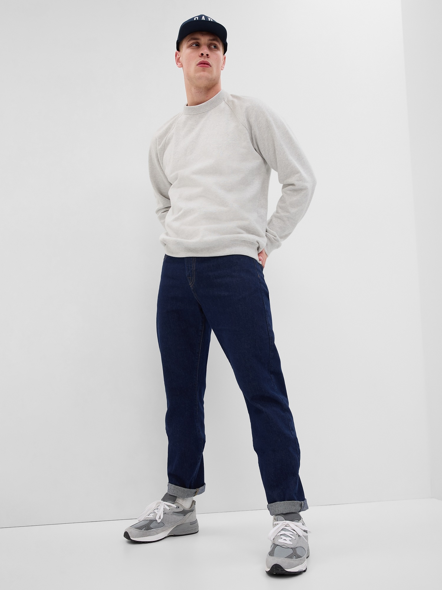 Gap 100% Organic Cotton Zip Fly ’90s Original Straight Fit Jeans with Washwell