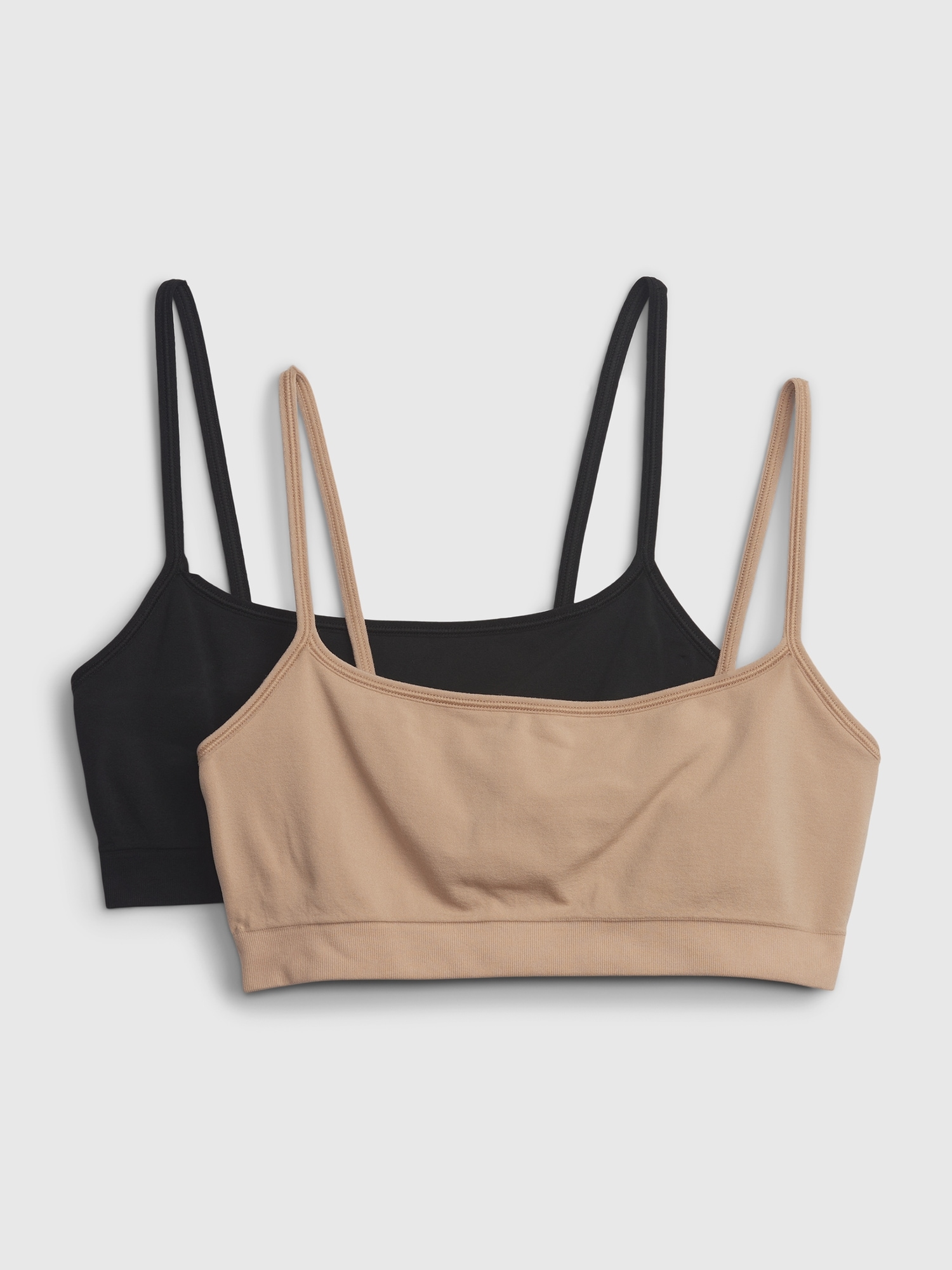 GAP Woman's Optical White Sports bralette with crossover straps