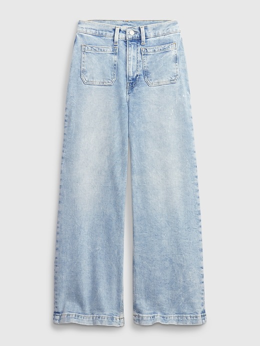 Image number 6 showing, High Rise Stride Wide-Leg Ankle Jeans with Washwell