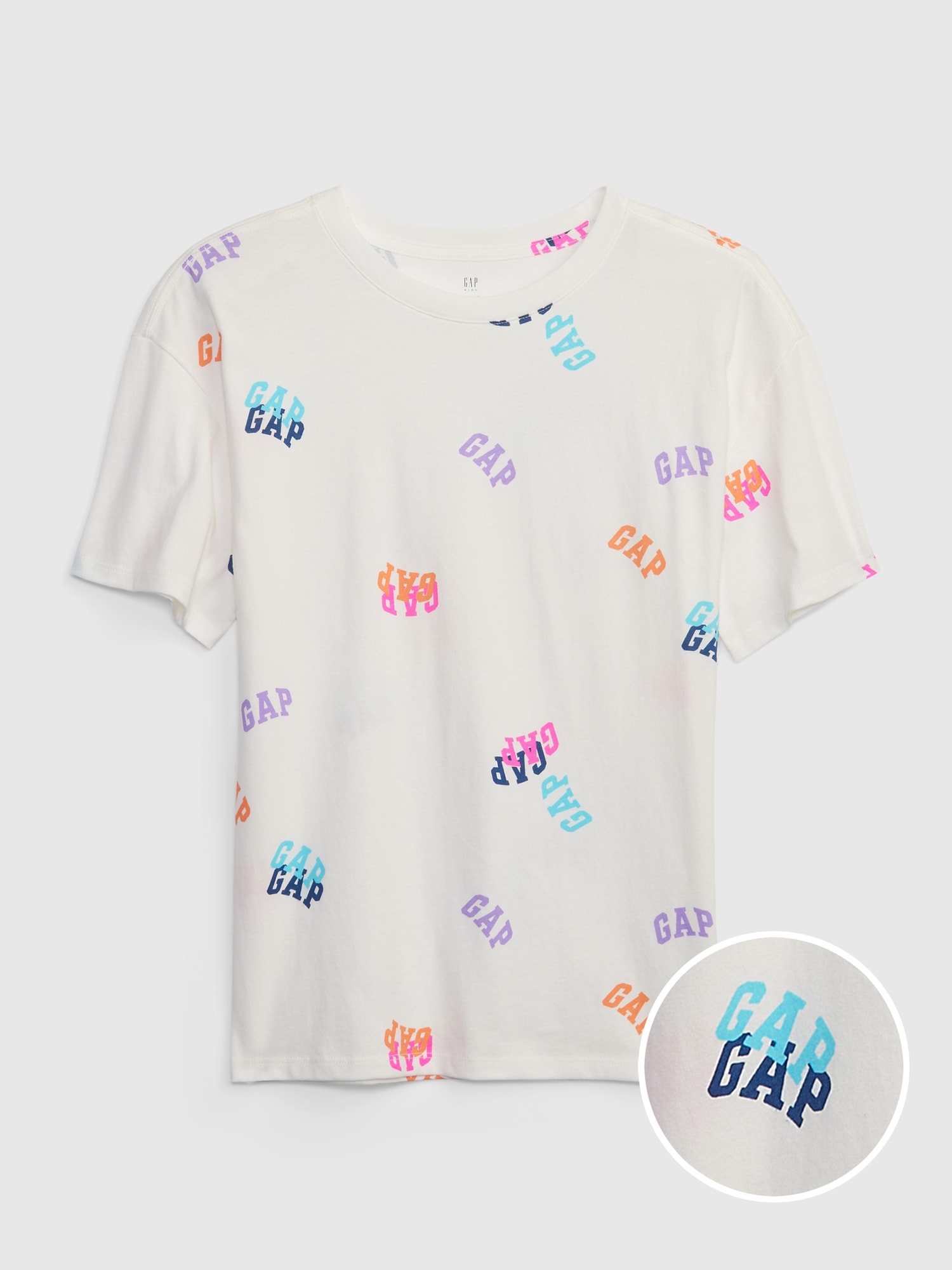 Gap Kids 100% Organic Gap Logo Tunic T-Shirt white. 1