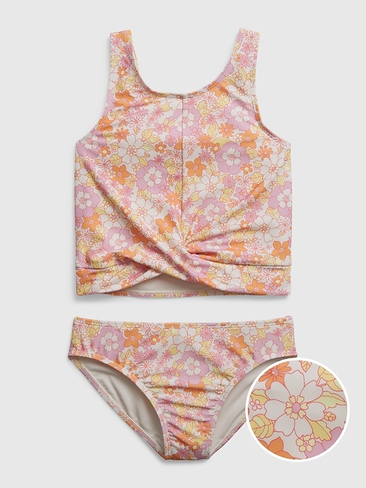 View large product image 1 of 1. Kids Recycled Tankini Swim Two-Piece