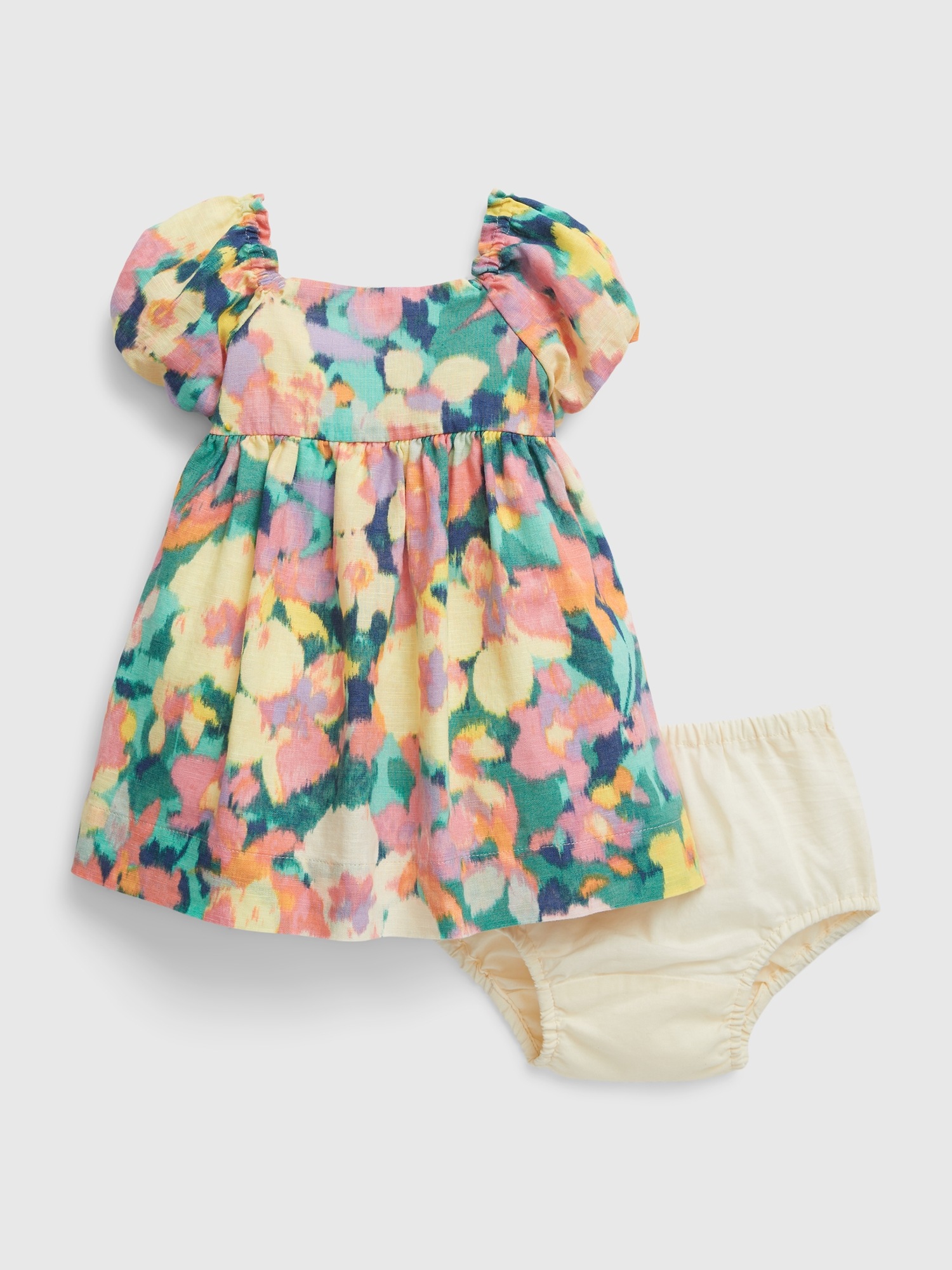 Robe Fille Yo Baby à Volants - Manches Longues - Imprimé Fleuri - Taille 6 - Coton - NWOT