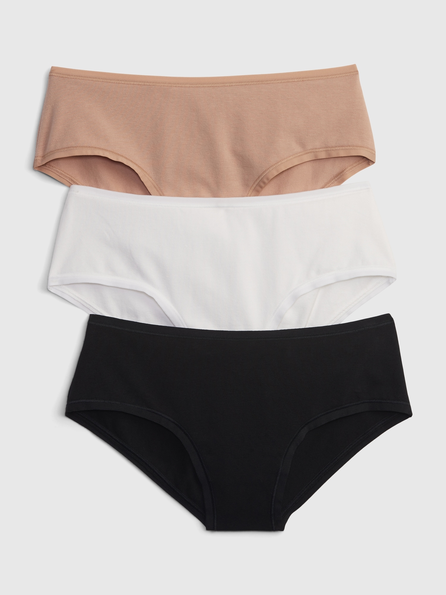 Low rise underwear in super stretch organic cotton - Beige