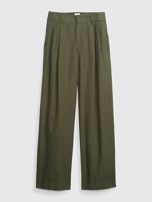 Linen-Cotton Pleated Pants | Gap