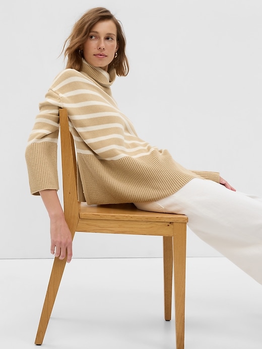 Image number 9 showing, 24/7 Split-Hem Turtleneck Sweater