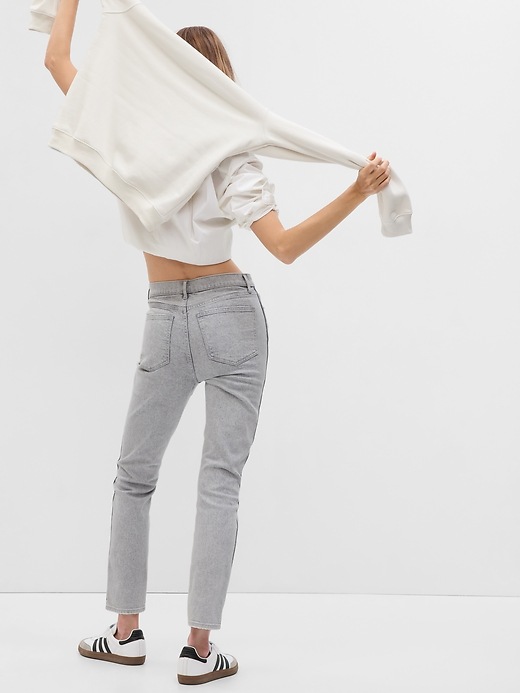 2 of 8 showing, with the color light grey of product High Rise Vintage Slim Jeans with Washwell