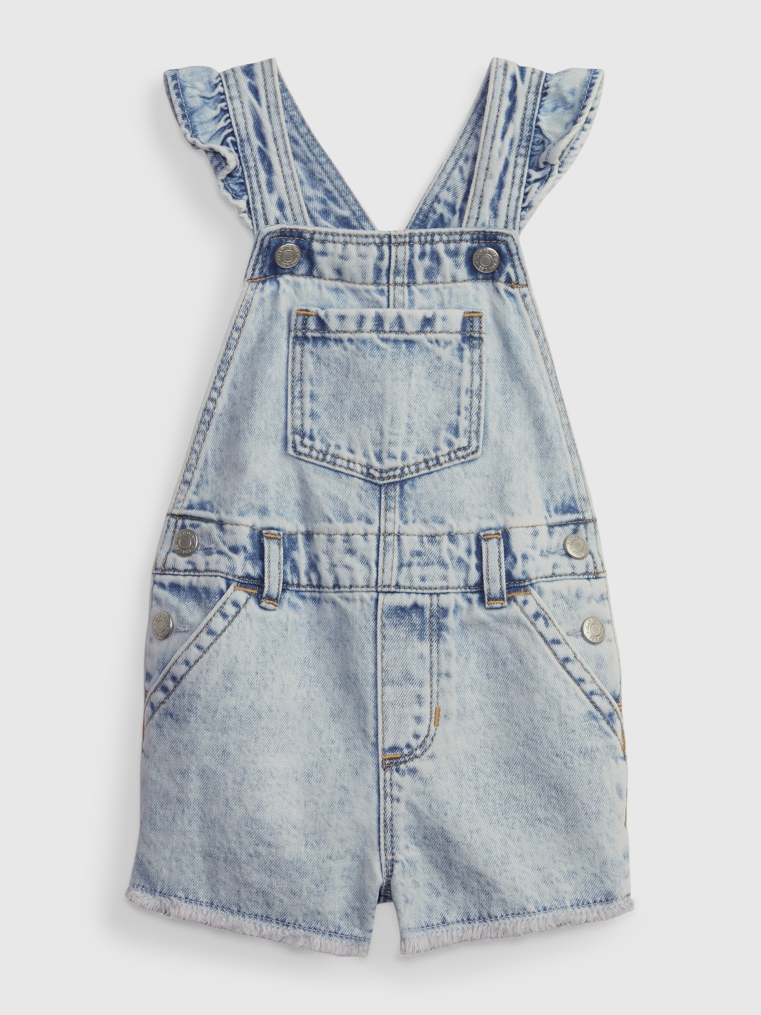 Toddler Ruffle Denim Shortalls | Gap