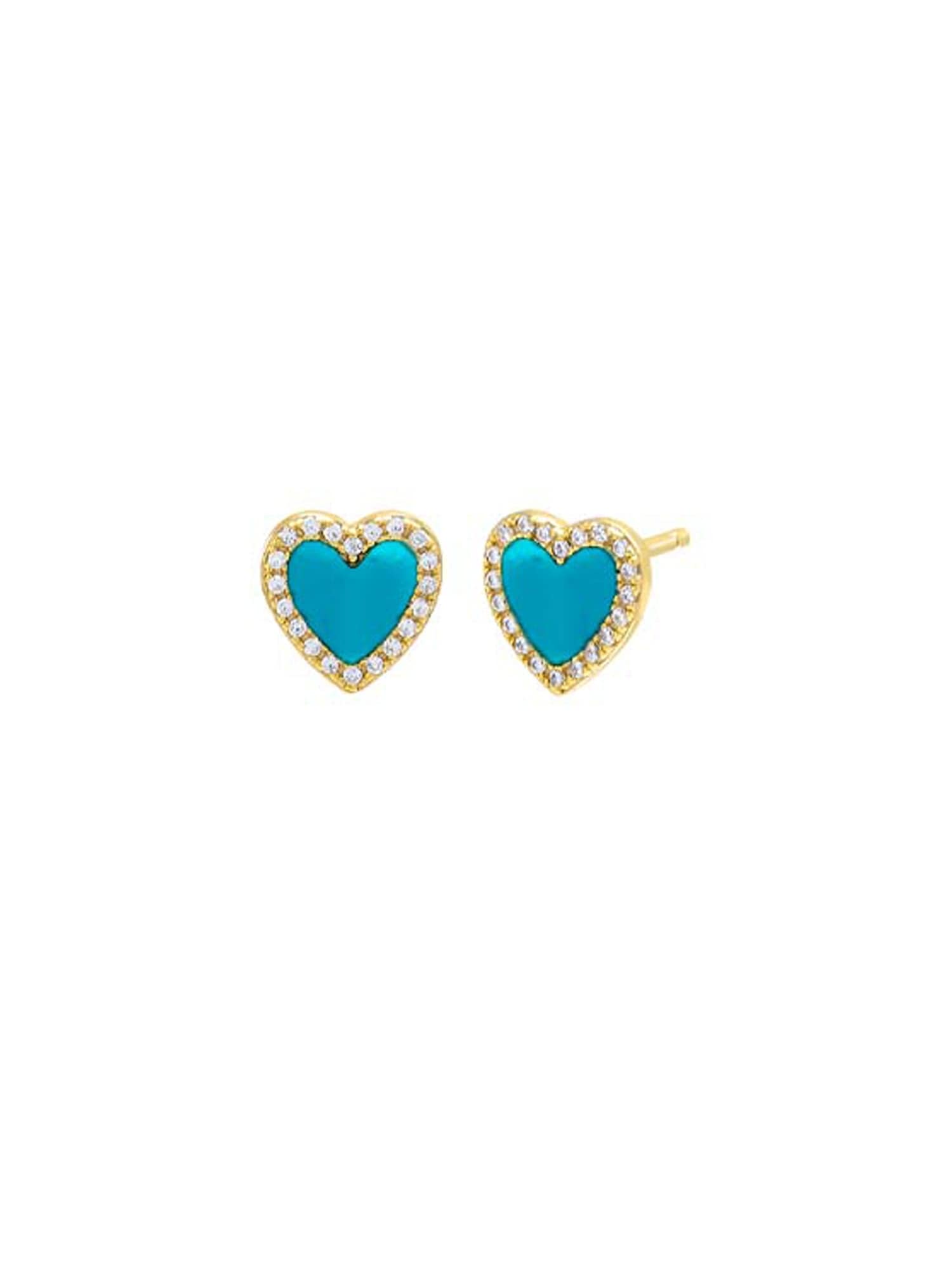 Gap Colored Stone Pave Heart Stud Earring