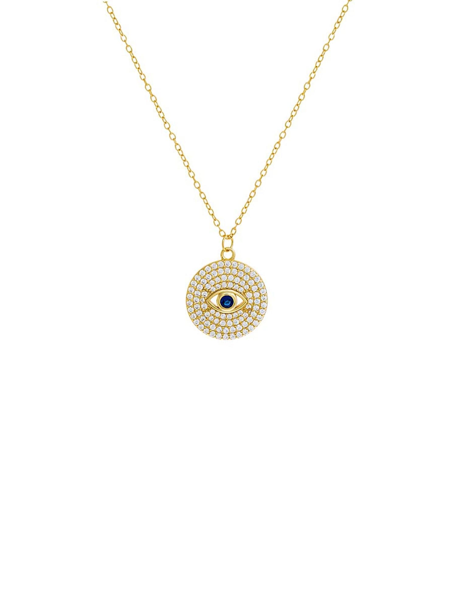 Gap Pave Evil Eye Coin Necklace