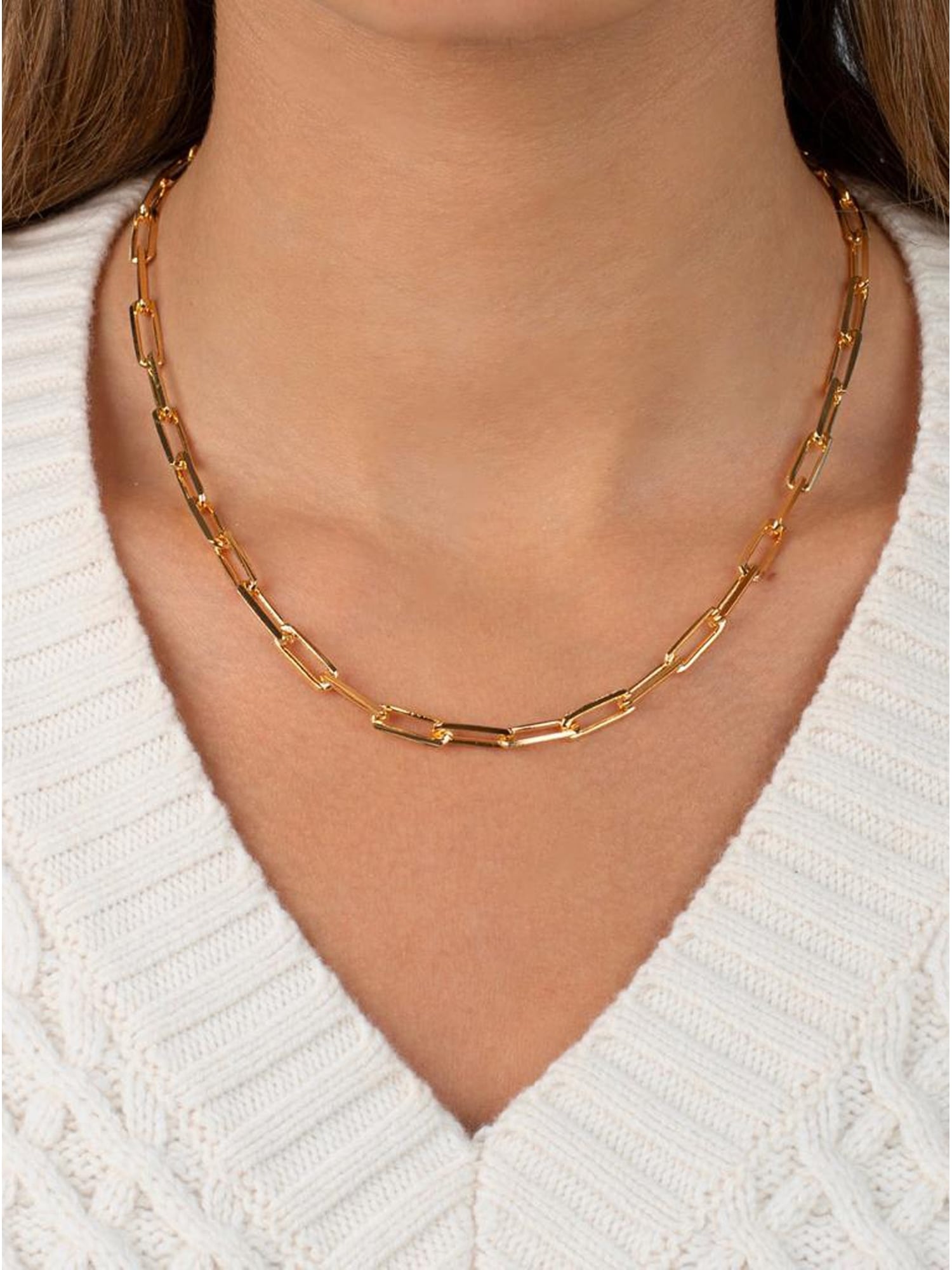 Paperclip Necklace | Gold