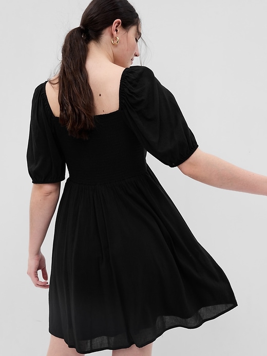 Puff Sleeve Empire Waist Mini Dress | Gap Puff Sleeve Empire Waist Mini Dress | Gap