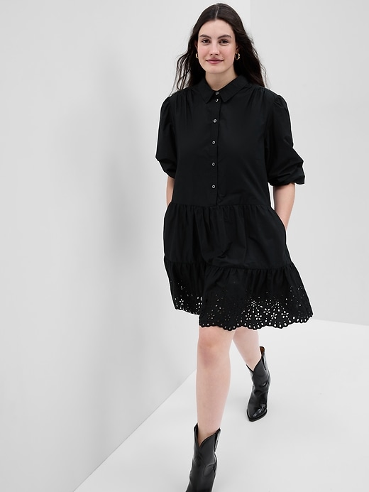 Image number 4 showing, Puff Sleeve Shirtdress