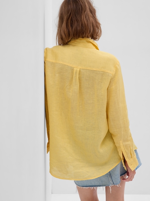 Image number 3 showing, Linen Boyfriend Shirt