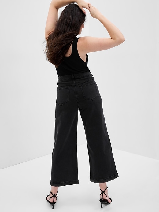 Image number 5 showing, High Rise Stride Wide-Leg Ankle Jeans with Washwell