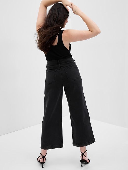 Image number 5 showing, High Rise Stride Wide-Leg Ankle Jeans