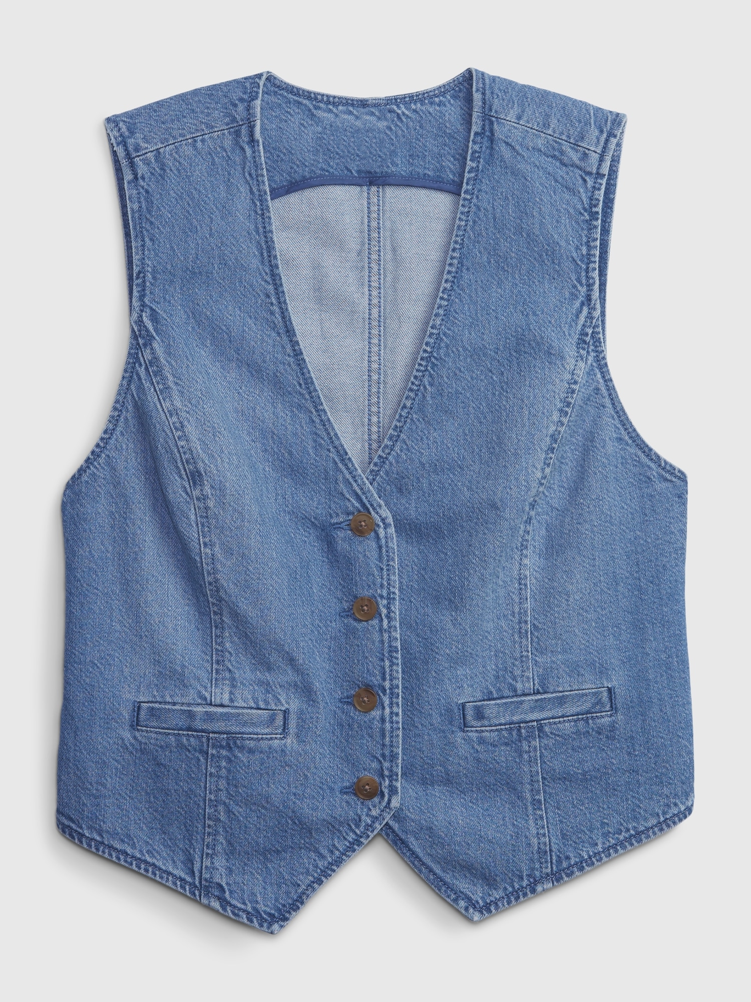 Womens cropped hotsell denim vest