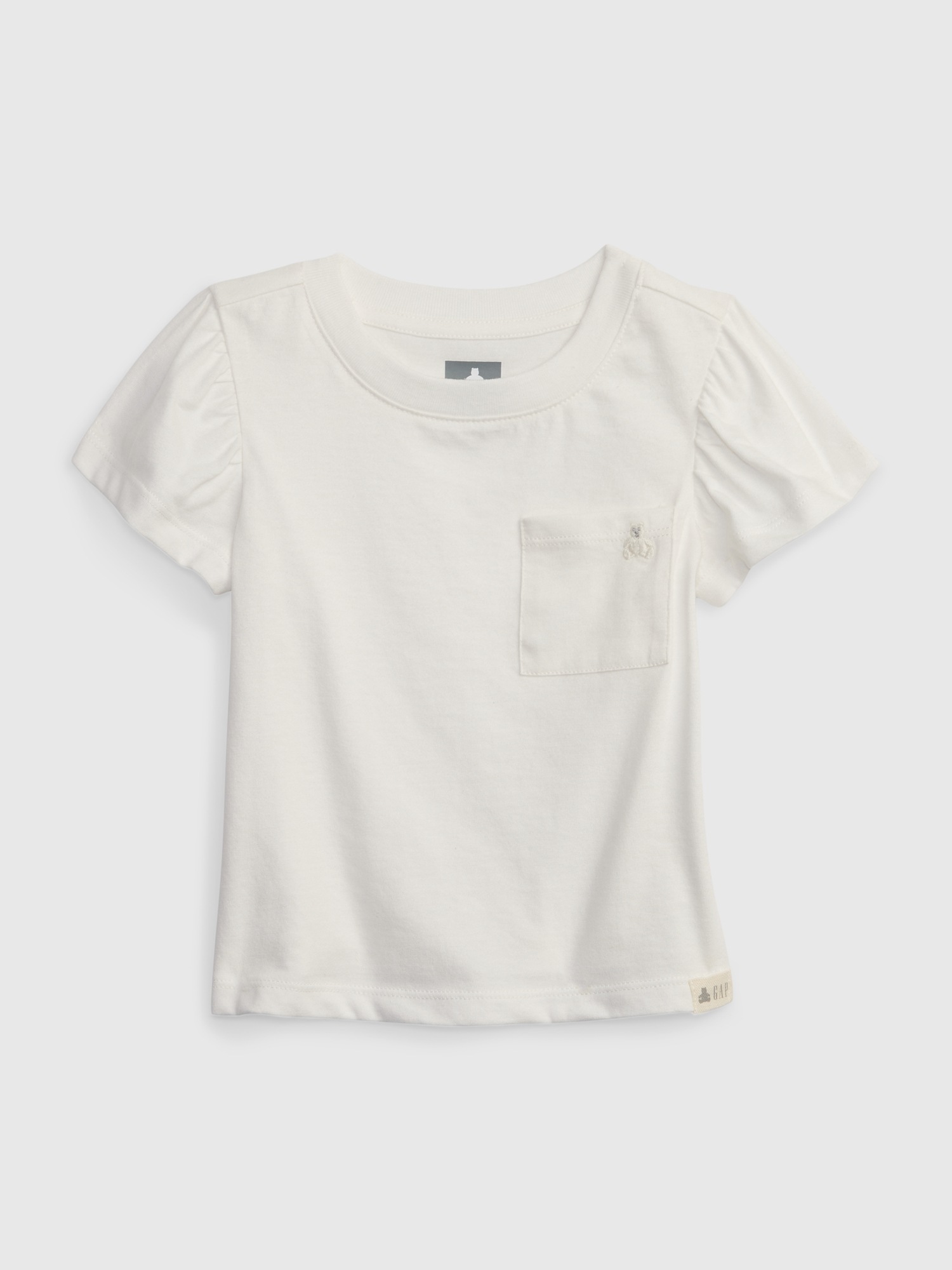 Gap Toddler 100% Organic Cotton Mix and Match Pocket T-Shirt white. 1