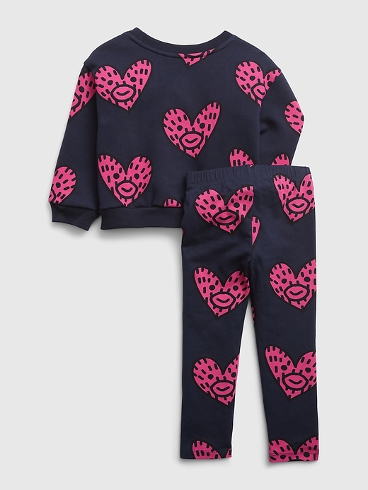View large product image 2 of 3. Gap &#215 Frank Ape Toddler Sweat Set