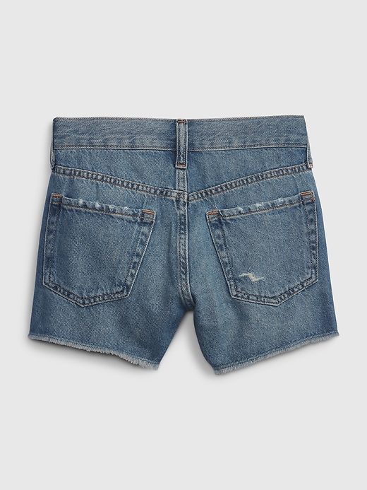 2 of 8 showing, with the color medium wash of product Kids Low Stride Denim Shorts with Washwell